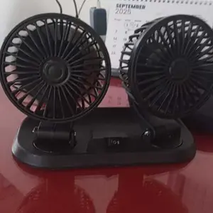[XGoods] Kipas Angin Mobil DoubleFan Kipas Ganda Aksesoris Mobil 12V/24V Car Fan Kipas Dasbor Dua Kepala Simple