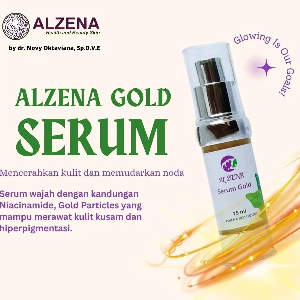 SERUM GOLD GLOWING ALZENA SKINCARE 100% ORI BPOM