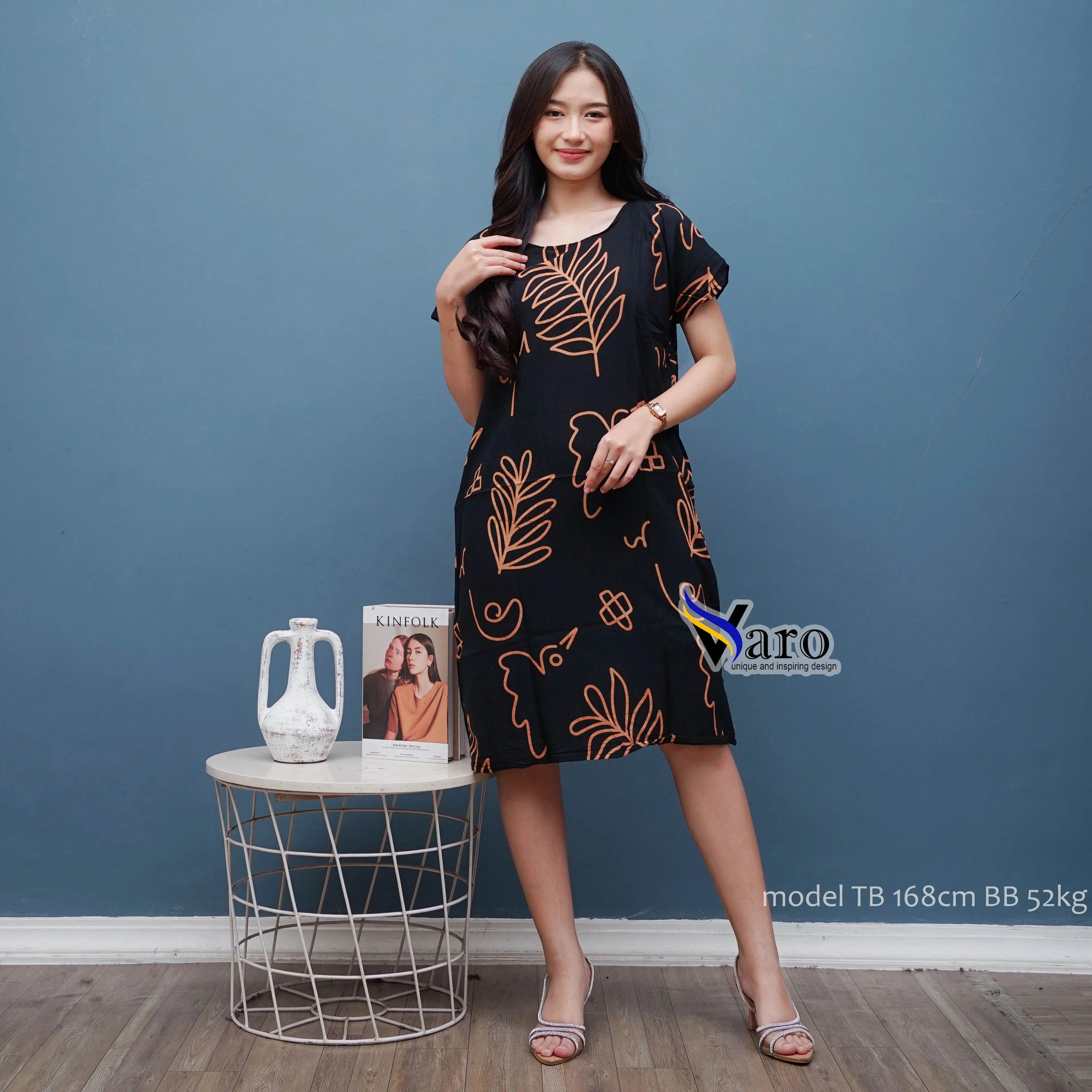 Varo Daster Rayon Adem Murah Berkualitas XL Lingkar Dada 110cm Panjang 105cm Motif Terbaru Dress Wanita Pendek Kimono Tidur Nyaman
