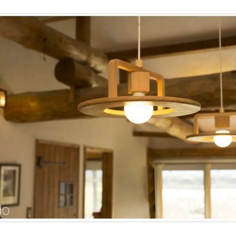 ￼lampu gantung minimalis retro vintage Kayu Wood Doff
