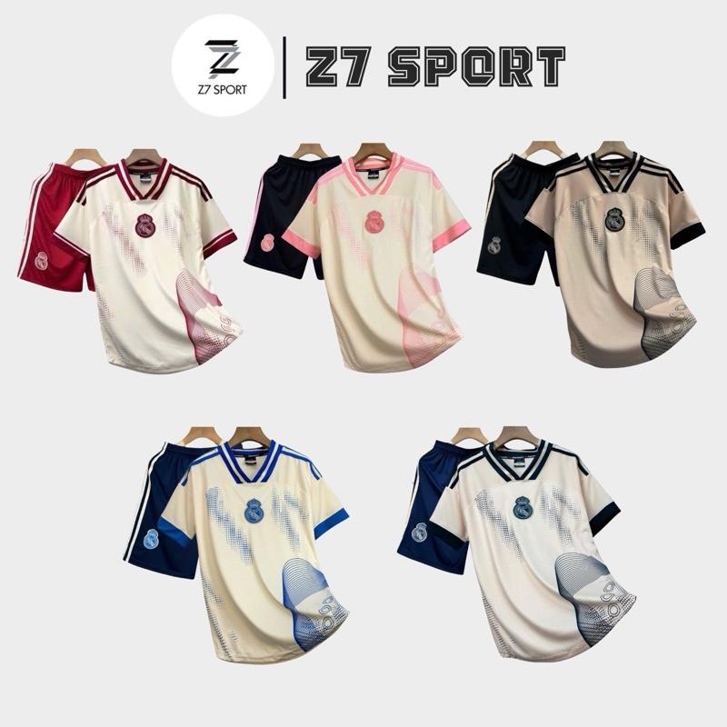 Tổng hợp bộ quần áo bóng đá đồ đá banh REAL logo THÊU vải thun lạnh cao cấp loại I Top Sport