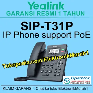 IP Phone Yealink SIP-T31P - Entry Level IP Phone POE