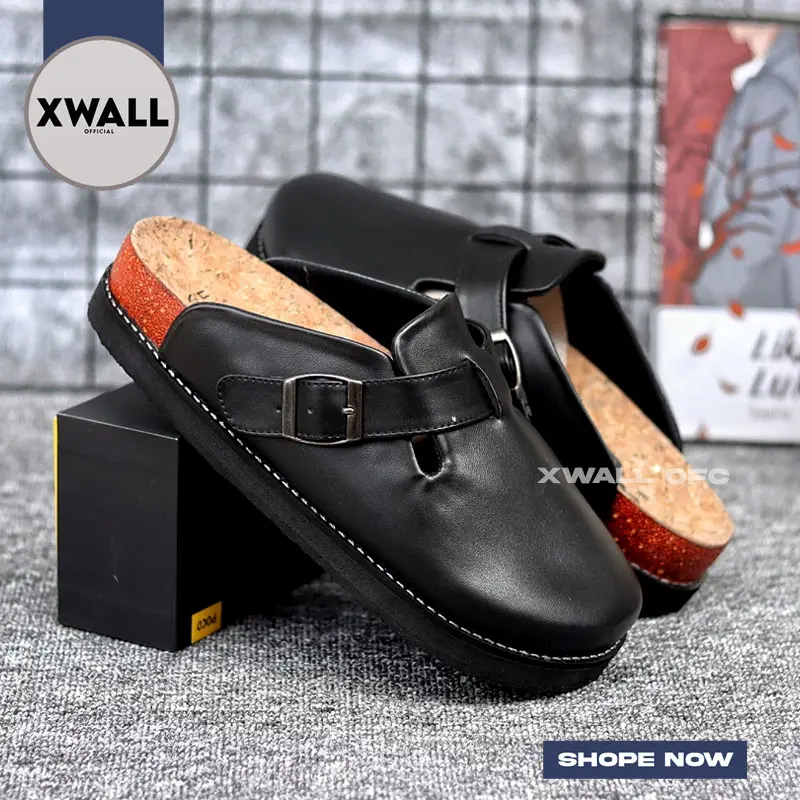 XWALL - Sepatu Sandal Pria Sandal Clog Mule Pria Casual Corduroy Pria Sendal Slippers Selop Pria Slop Santai Trendy Shoes 8