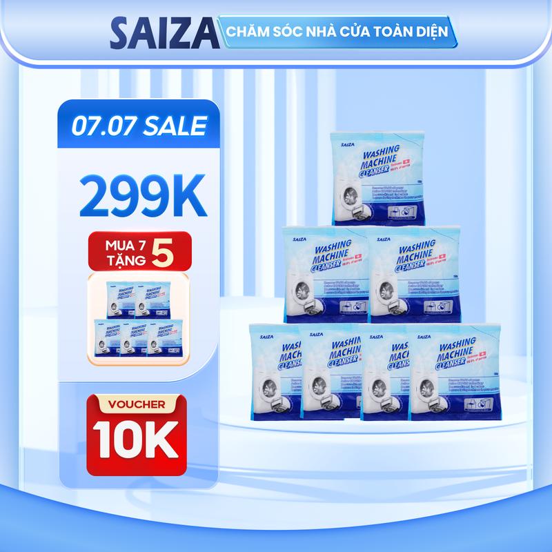 Mua 7 Tặng 5 - Combo 7 Gói Bột Vệ Sinh Lồng Máy Giặt 150g gói Giúp Làm Sạch Lồng Giặt Tặng 5 Gói Cùng Loại