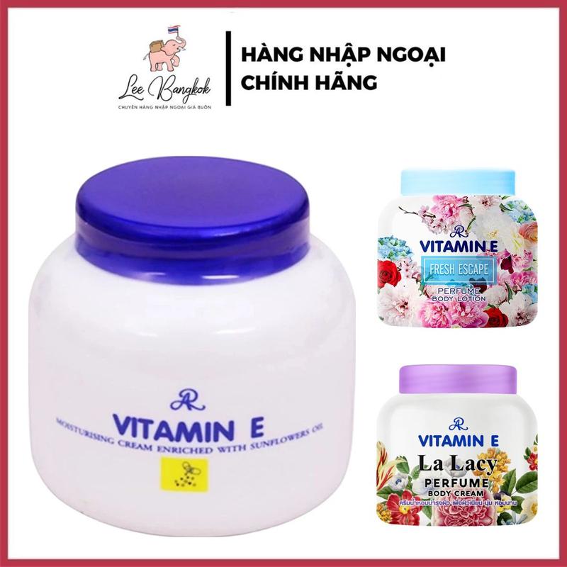 Kem Dưỡng Ẩm Body & Face Vitamin E Aron Thái Lan Bổ Sung Độ Ẩm Dưỡng Trắng Làm Mờ Vết Thâm 200g LEEBANGKOK