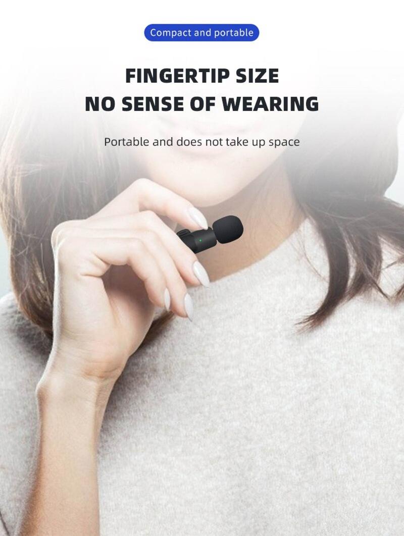 Product Introduction of Wireless Collar Clip  Outdoor Mobile Phone Live Broadcast Equipment Video Recording Radio Noise Reduction  Audio Smartphone  wireless microphone boy a wireless mic 4