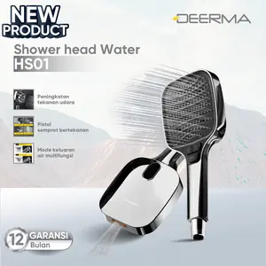 Deerma HS01 Shower Kepala Besar Panel Lebar Tekanan Tinggi dengan Filter – Shower Multifungsi Anti Sumbat, Semprotan Kuat & Hemat Air