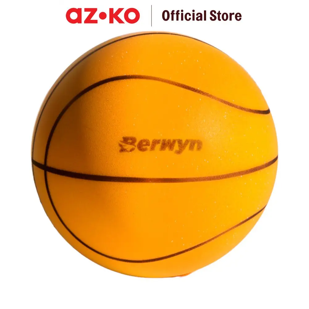 AZKO Berwyn Bola Basket Silence Foam 18 cm - Oranye Basketball Bola Dribble Bola Pantul Sport Ball