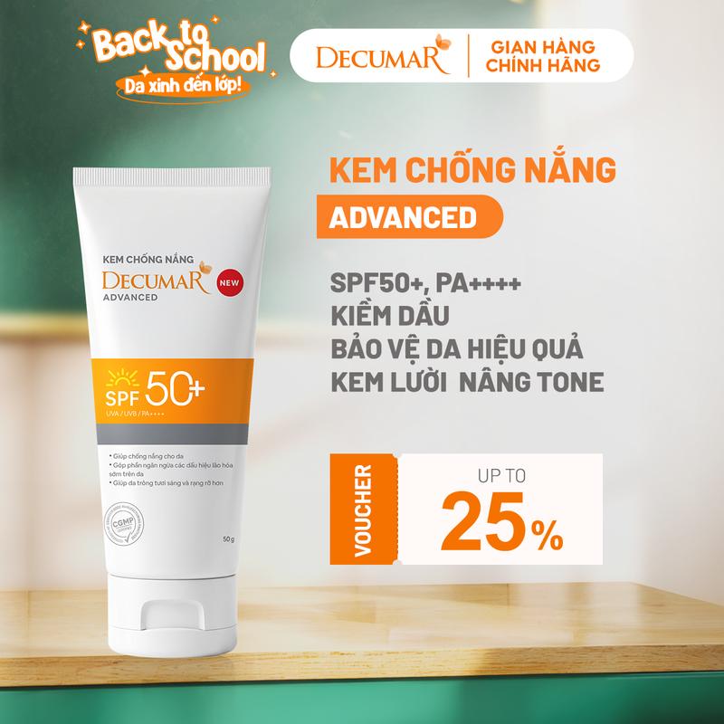 Kem Chống Nắng Hỗ Trợ Ngừa Mụn, Kiềm Dầu DECUMAR