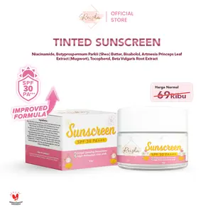 Reisha Glow Sunscreen 10 Gram SPF 30 PA+++ | Tinted Glowing Sunscreen IMPROVED FORMULA | Tinted Sunscreen Glowing Mencerahkan Sunscreen Sunblock BB cream | Sunscreen Anti Kusam