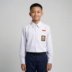 Kemeja Putih SMP Lengan Panjang Bahan Premium | Baju Seragam Sekolah Putra Putri Unisex