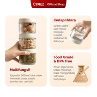Gambar [SPESIAL KOKO PANCI] [COD] Cypruz Glass Jar Tempat Penyimpanan Makanan Sereal Multifungsi 300 ml dari Cypruz Kitchenware Kota Administrasi Jakarta Utara 3 Tokopedia