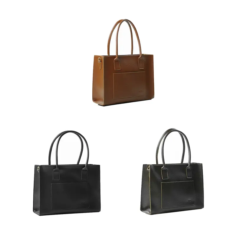 Túi Xách Nữ Da Công sở Đeo vai Đeo chéo NINA Tote Bag Jimmi Hình chữ nhật đựng Laptop 13-15in tài liệu A4 dành cho Văn phòng Giáo viên Sinh viên 1