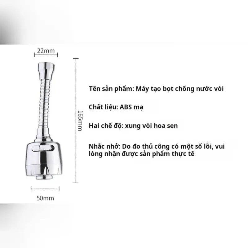 Vòi Tăng Áp Nhà Bếp, Thông Dụng, Chống Bắn Nước, Xoay Thông Dụng Đầu Vòi Hoa Sen Bong Bóng Mở Rộng, Tiết Kiệm Nước Gia Dụng 5