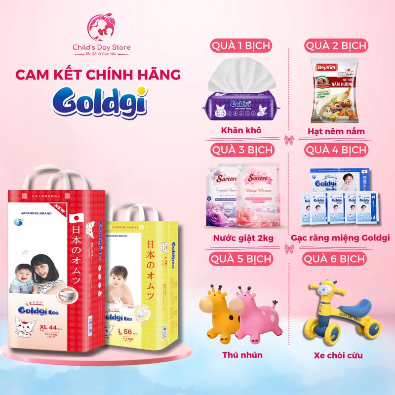 Tã-Bỉm Goldgi- Eco date xa - Nhật Bản đủ size quần/dán Cho Bé - bỉm đóng hè cho bé - bỉm mỏng, bỉm Goldgi, tã đóng hè - Childs Day Store