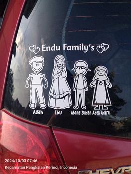 Product Review of STIKER MOBIL HAPPY FAMILY LUCU / Stiker Keluarga Warna-Warni Car from r**5 0