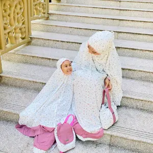 Taqiyyagallery Mukena Anak Dewasa Couple Series Jiwa Bahan Adem Nyaman Lembut Cocok Untuk Ibu Dan Anak Size S M L