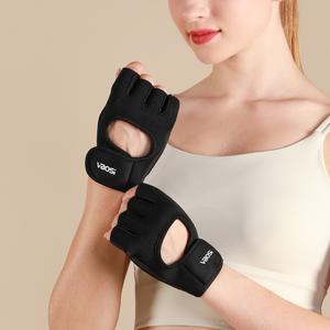 Guantes para levantamiento de pesas de medio dedo, agarre y transpirabilidad mejorados, ideales para gimnasio, levantamiento de fuerza, ciclismo, yoga, diseño antideslizante