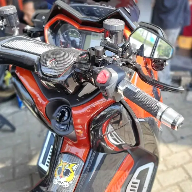 Spion tomok oval AGV octagon nmax aerox pcx adv vario beat vespa fazzio supra jupiter mio dll universal plus Baut Sepeda Motorcycle Accessories 8