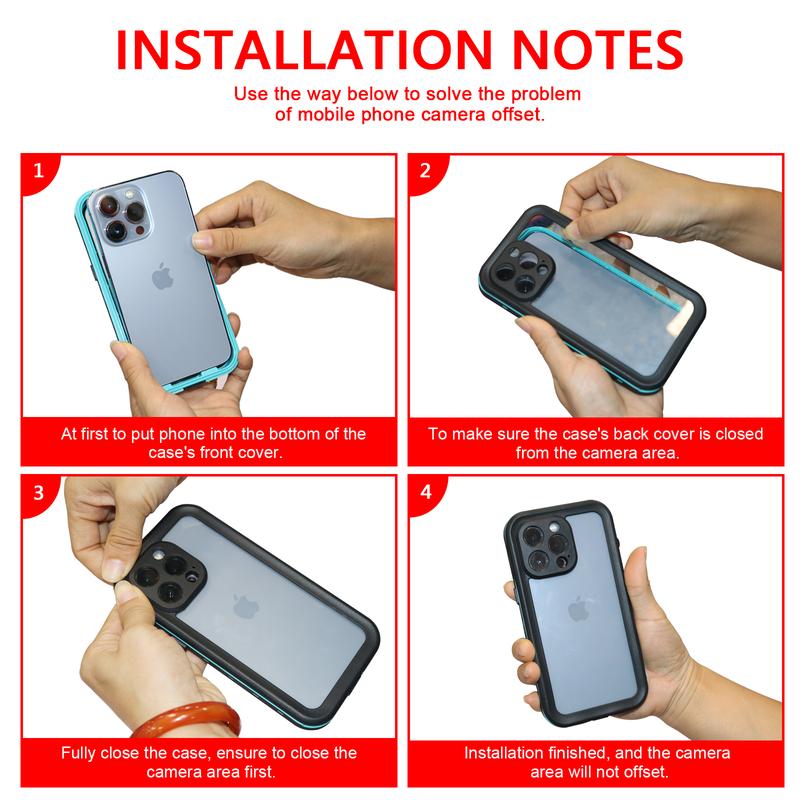 Product Introduction of Ốp Điện Thoại, ARMICO, Chống Nước IP68, Tương Thích Với iPhone 16Pro Max, 16 Pro, 16, 16 Plus, 15 Pro max, 15 Pro, 15 Plus, 14 Pro Max, 14, 13, 12, 11 Pro Max, XS Max, XR, Ốp Áo Giáp Trong Suốt, Thích Hợp Cho Các Môn Thể Thao Dưới Nước Và Ngoài Trời 15