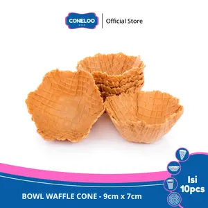 Coneloo Bites Cone Es Krim Mangkuk Bowl Waffle Diameter 7cm x 3cm Isi 10 pcs Mangkok