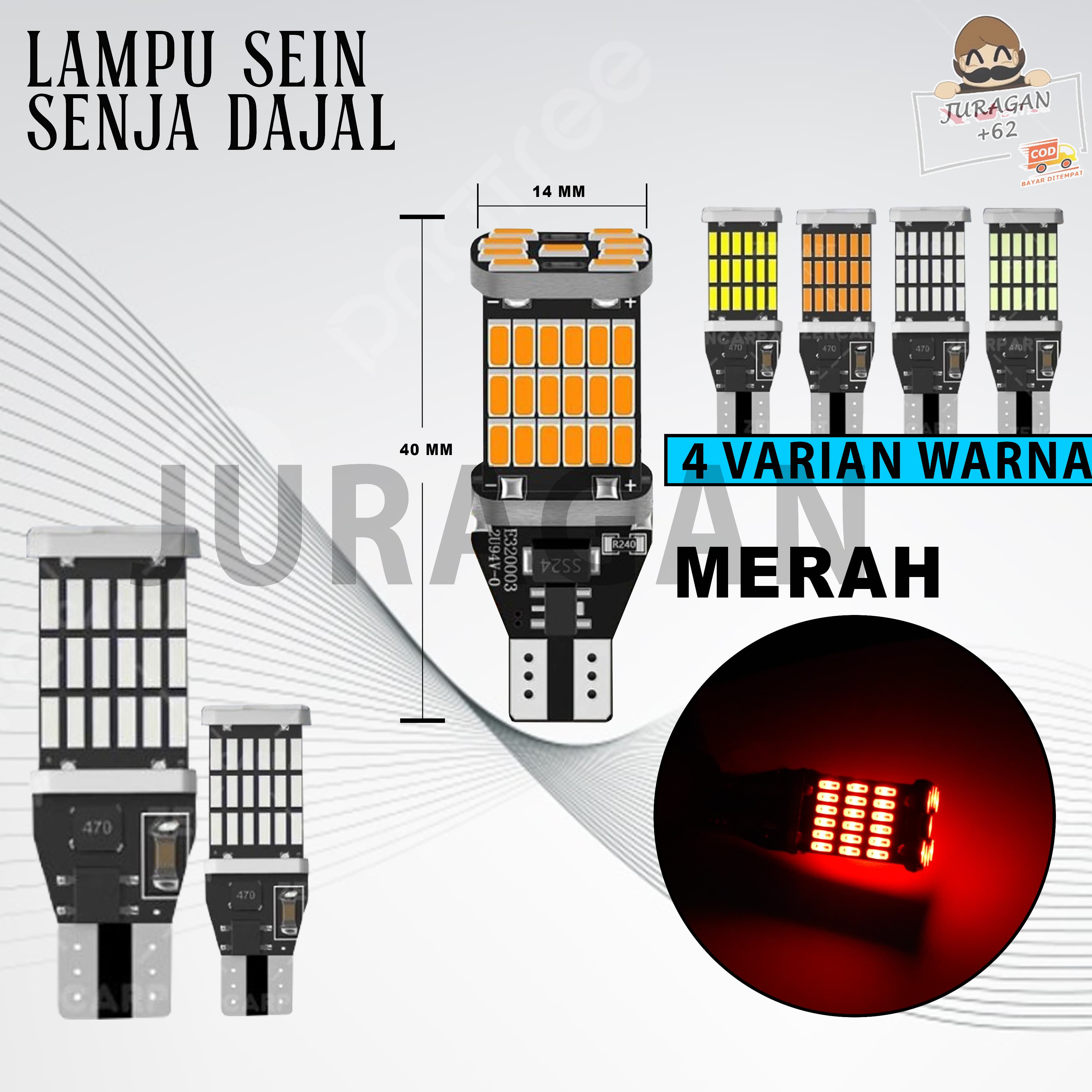 LAMPU DAJJAL DAJAL SEN SEIN 45 LED BOHLAM BOLAM MOTOR MOBIL T15 T10 W16W 4014-45 SMD TERANG 12V SERBA GUNA UNIVERSAL LAMPU DAJJAL DAJAL SEN SEIN 45 LED BOHLAM BOLAM MOTOR MOBIL T15 T10 W16W 4014-45 SMD TERANG 12V SERBA GUNA UNIVERSAL