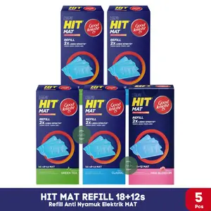 5 Pcs HIT MAT ELEKTRIK 18+9 (REFILL SAJA) - ANTI NYAMUK ELEKTRIK
