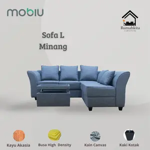 Sofa L putus Tangan Minang Furniture Busa Berkualitas