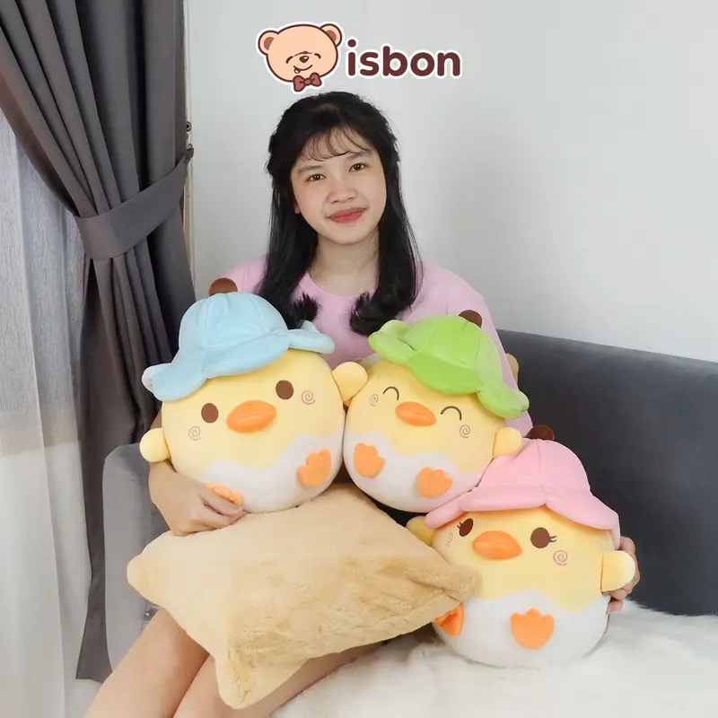 ISTANA BONEKA Telur Bebek Menetas With Topi Lucu Egg Duck Ekspresi Unik Mainan Anak Hadiah Ulang Tahun Spesial Premium 1