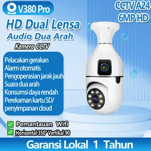 V380 Pro Kamera CCTV Wifi Dual Lens 360° Rotasi Auto Tracking Full HD Kamera Pengintai