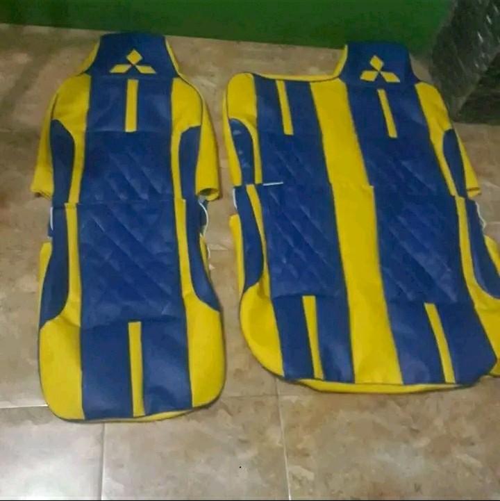sarung jok cover jok mobil truk canter ful busa desain simpel dan elegan Car kendaraan mudah di pasang 2