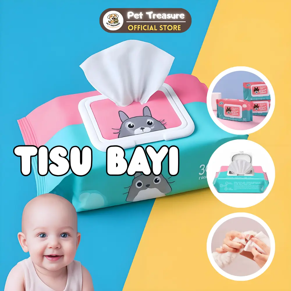 Tisu Basah Hewan Peliharaan 80pcs Pet Wipes Kucing Anjing untuk Membersihkan Mata Telinga Badan Kaki Bulu Tanpa Alkohol Aman dan Lembut 0007