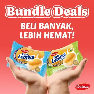 [Bundle Mix Rasa 10+10] Dalezz Roti Lembut Super Empuk & Moist Rasa Susu Dan Rasa Santan - 0 Trans Fat Halal Original Soft Bread Premium