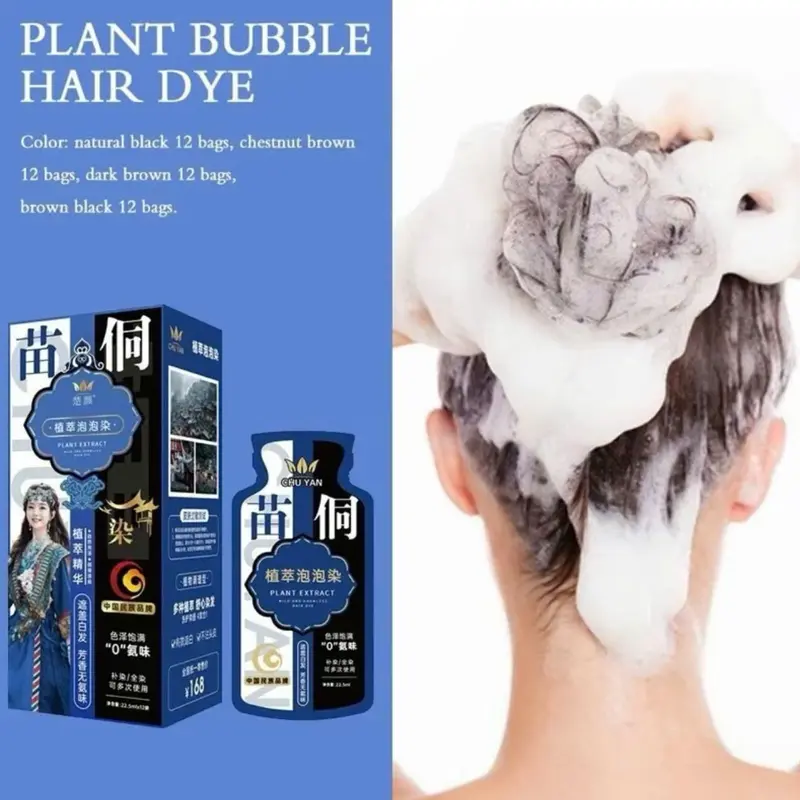 (COMBO 36 GÓI ) Nhuộm Tóc Thảo Dược Dạng Gói Phủ Bạc Dễ Lên Màu Không Gây Kích Ứng - HANAVA COSMETICS Đổi Màu Tóc Dưỡng Tóc 4