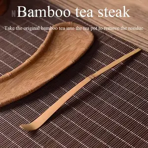 【Oddment】Sendok Teh Bubuk Matcha Bambu Set Sendok Teh Gaya Cina Aksesori Buatan Tangan