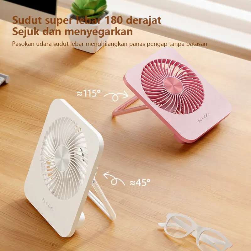 NETPAC Kipas Angin Portable 2 in 1 6000mAh Cute Design Kipas Mini Murah Meja Portabel Original 4