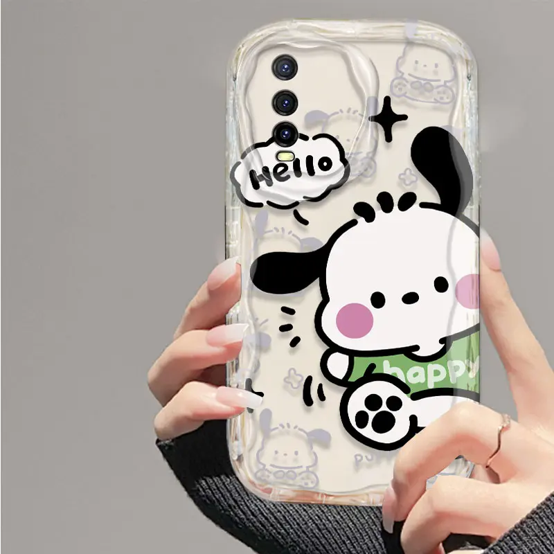 Cocok untuk VIVO Y20 Y20S Y12S Y12A Y20A Y20I V2029 V2027 V2052 V2129 Kotak pelindung ponsel Gaya gadis sederhana dan imut Cakupan penuh kamera ponsel transparan tahan guncangan Anti-jatuh cangkang lunak Bahan TPU silikon Kartun Casing 4