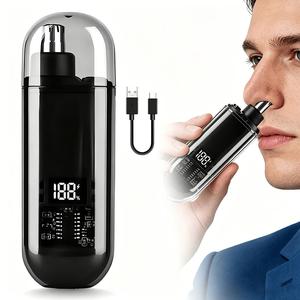 Recortador de vello nasal digital impermeable esencial para hombres, herramienta de aseo de precisión portátil, ayuda a crear un aspecto facial elegante y limpio diario