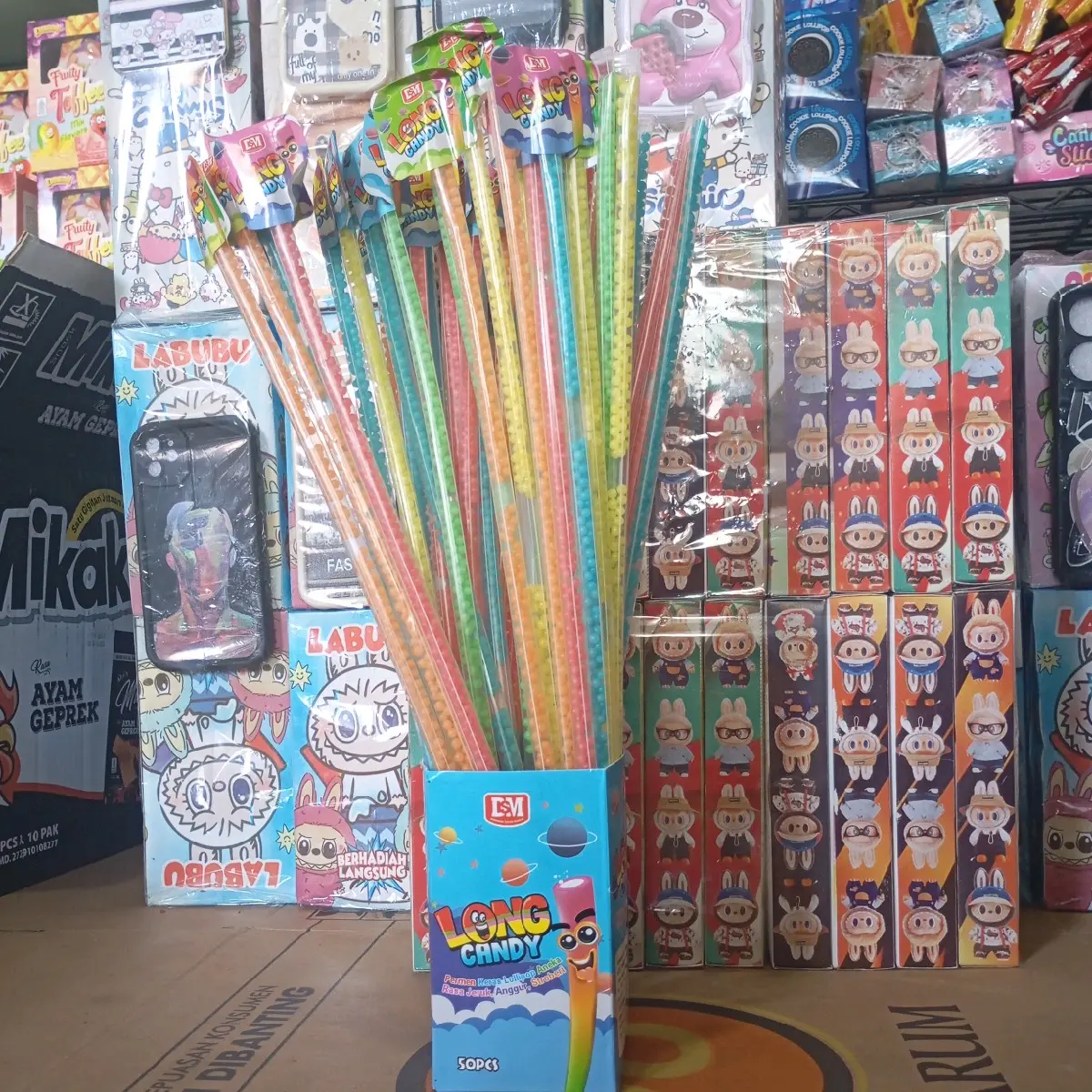DSM candy long permen aneka rasa isi 50 pcs ecer 2000