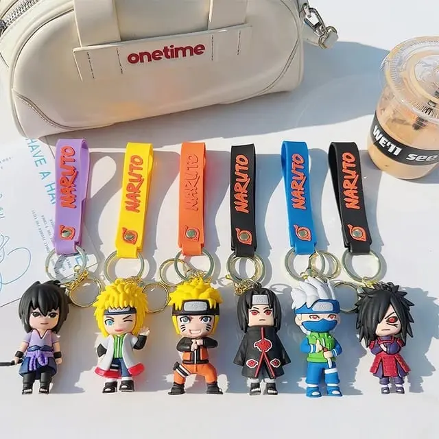 Gantungan Kunci Naruto Chibi Ganci Anime Keychain Sasuke Itachi Kakashi Lucu