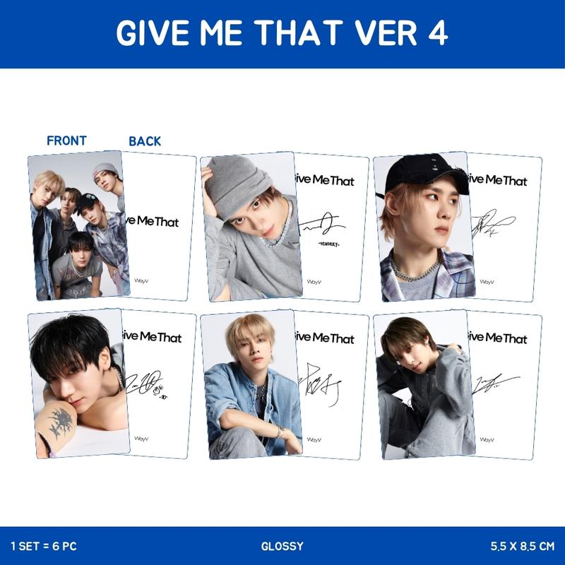 PHOTOCARD WAYV FREQUENCY 2SISI (ISI 6 PCS + LAMINASI 2 SISI) TANDA TANGAN TTD KPOP CARDS IDOL KOREA PREMIUM MURAH UNOFFICIAL KUN TEN WINWIN LUCAS XIAOJUN HENDERY YANGYANG READY STOCK ! 2