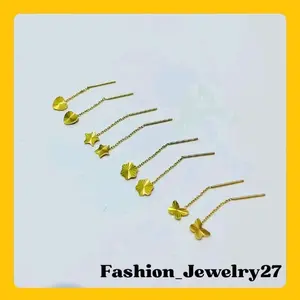 anting estetik 3 cm bahan titanium model terbaru Earrings