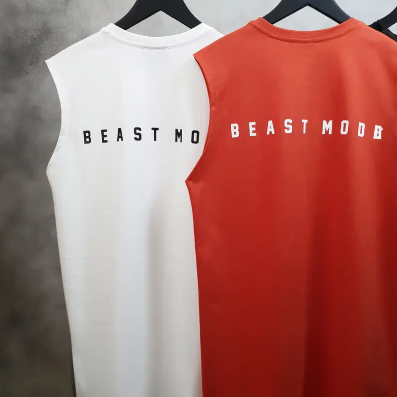 London Transit Singlet Pria Beast Mode Heavyweight Cotton 16s 1