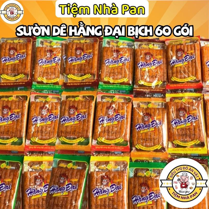 Sỉ 180 Gói Snack Sườn Dê Nướng Hằng Đại, Pò Miếng Hằng Đại mini, (NSX: IN TRÊN BAO BÌ, HSD: 6 THÁNG) bimbim Miếng ăn vặt tuổi thơ ăn vặt