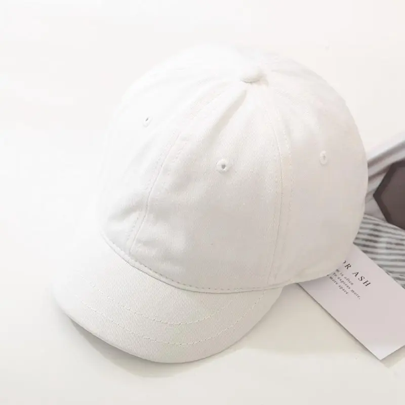 Mũ Phong Cách Hàn Quốc Có Thể Điều Chỉnh Cho Nam Và Nữ, Mũ Che Nắng Cotton, Snapback Unisex, Mũ Bóng Chày Vành Ngắn, Mũ Bóng Chày Màu Trơn Cap 6
