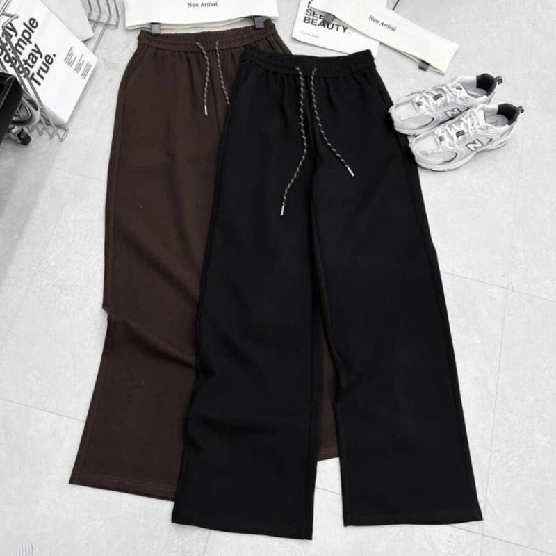 Quần xuông umi quần ống rộng quần xuông nữ cạp chun vải umi co giãn-xm thuvu