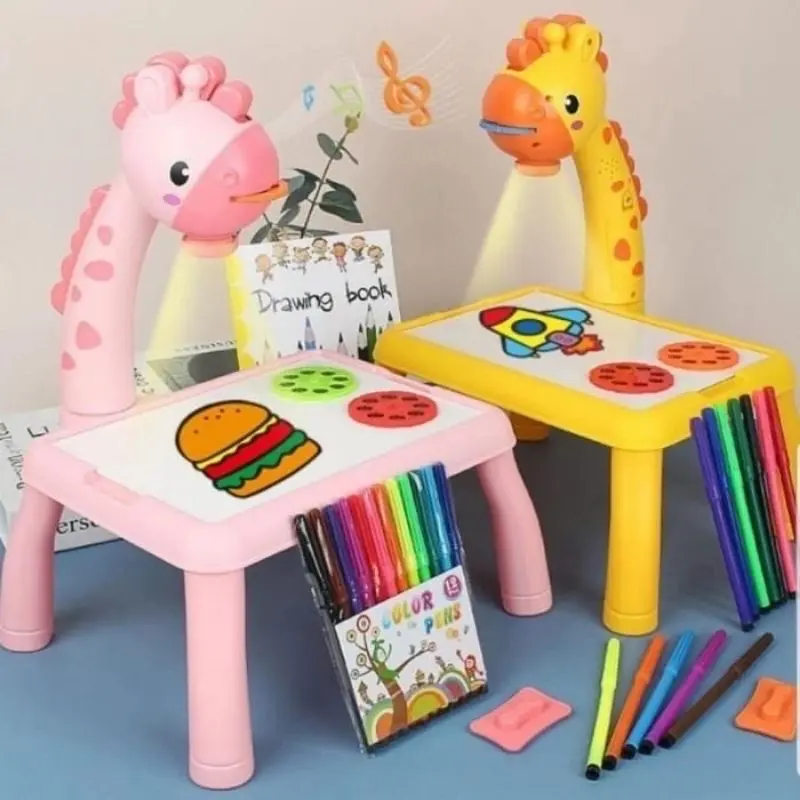 Meja belajar Anak Proyektor Painting Mainan Edukasi