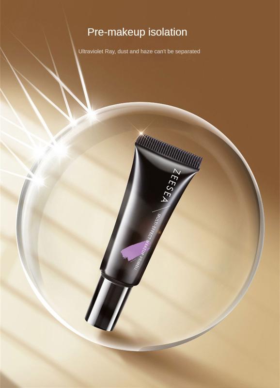 Product Introduction of （Free Gift&NEW）Face Makeup Primer Cream Brighten Contour Color Isolation Waterproof Makeup Foundation Natural Makeup Base Cream 10g + Powder 20