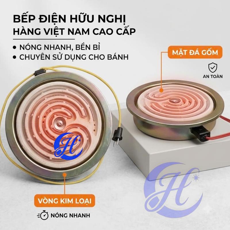 Bếp điện lò xo tròn lớn 21cm bếp nóng nhanh không kén nồi dùng hơ lá trầu , nấu ăn ,...