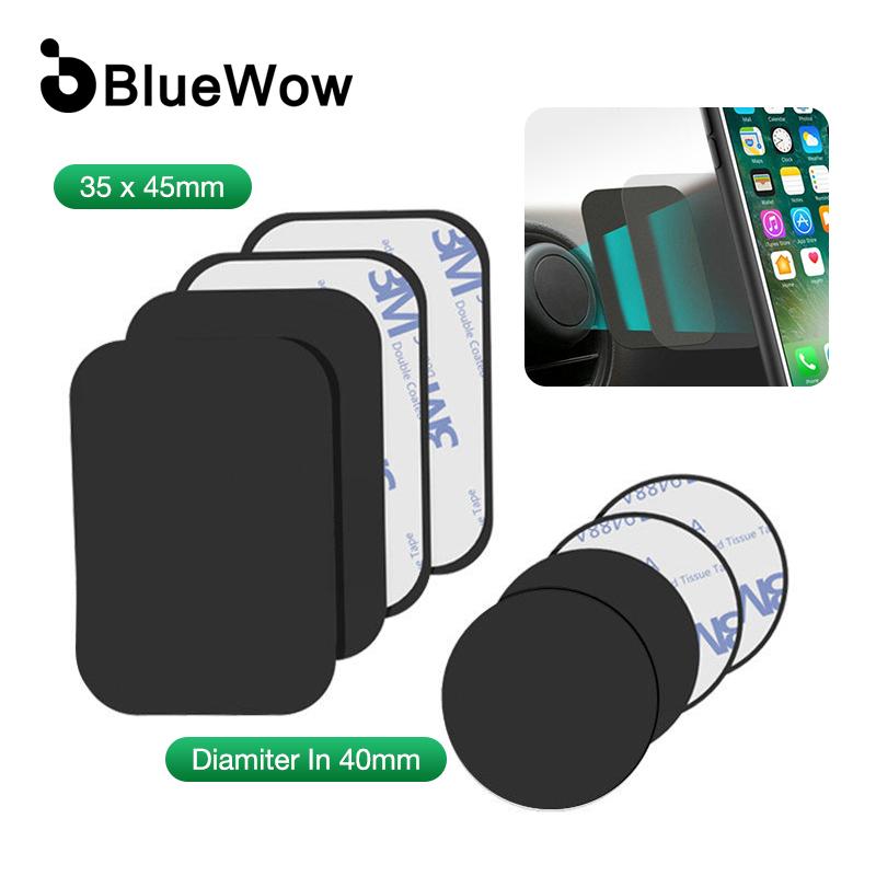 Tấm kim loại từ tính, BlueWow, dành cho giá đỡ điện thoại trên ô tô từ tính, Giá Chân Đế nhãn dán tấm sắt Thông Dụng Giá Đỡ nam châm điện thoại di động